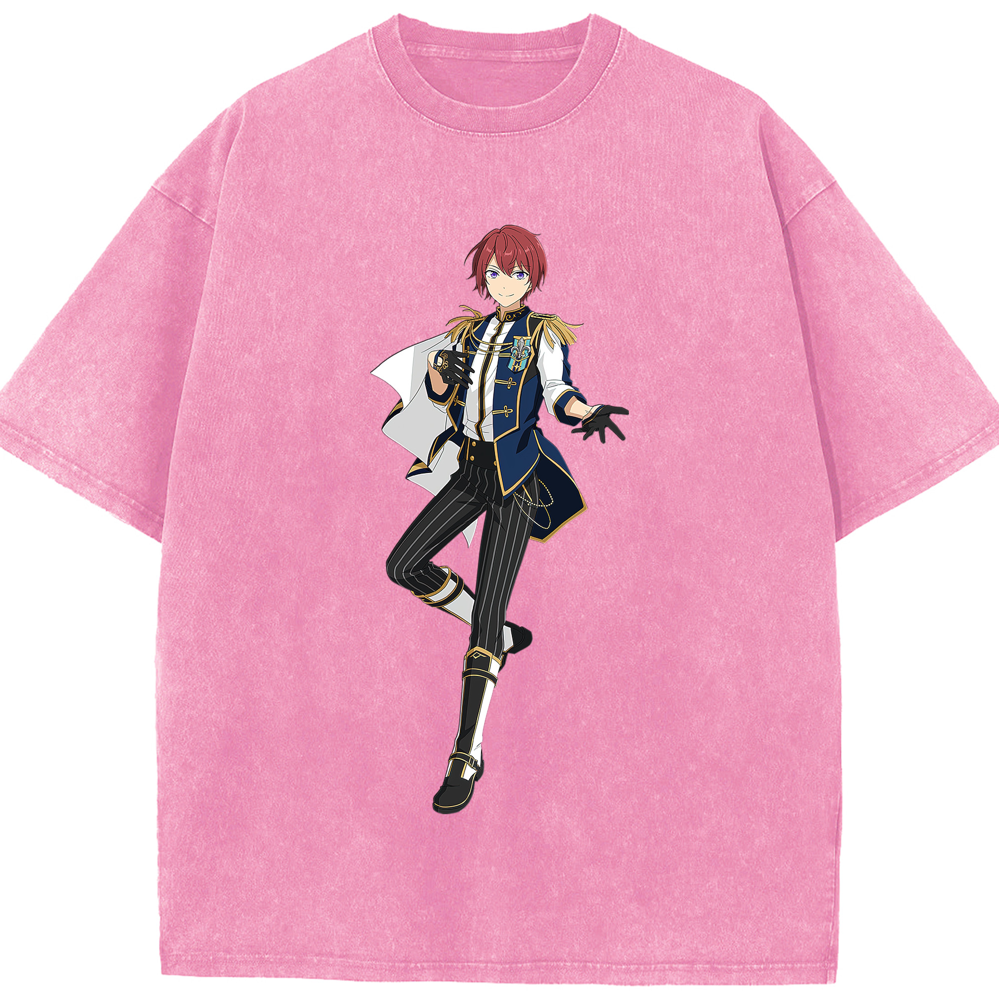 （画像用） あんさんぶるスターズ! Ensemble Stars 綿100% ヴィンテージ風 半袖Tシャツ（フロントプリント）